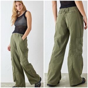 Urban Outfitters Khaki Wide Leg Cargo Pants
